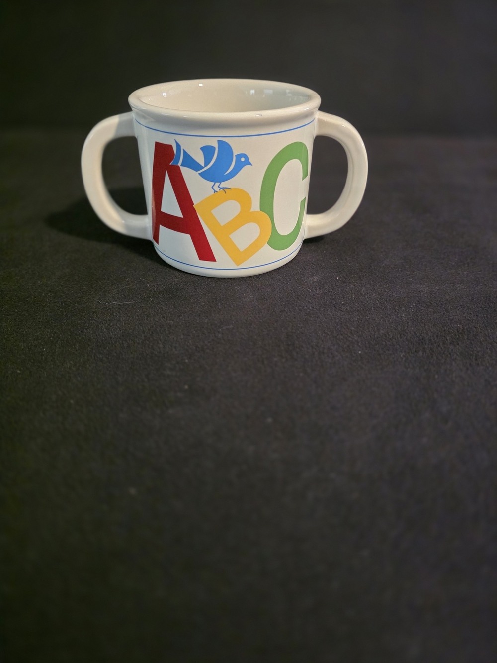 Vintage Epoch My Alphabet Child's Double Handle ABC Mug Cup